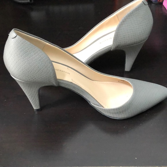 BCBGeneration Shoes - NEVER WORN!!! BCBGeneration Gray high heels.